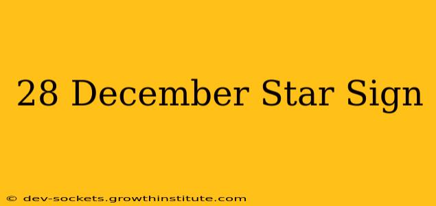 28 December Star Sign