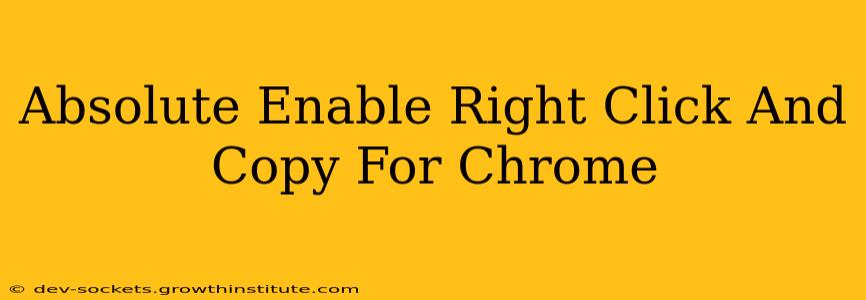 Absolute Enable Right Click And Copy For Chrome