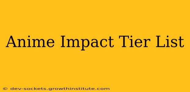 Anime Impact Tier List