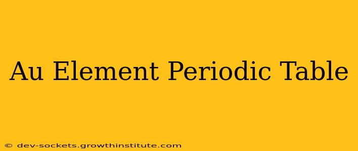 Au Element Periodic Table