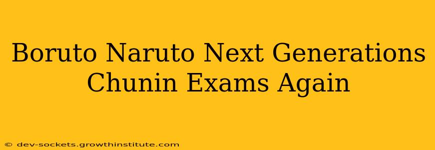 Boruto Naruto Next Generations Chunin Exams Again