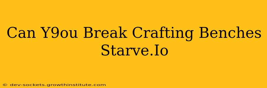 Can Y9ou Break Crafting Benches Starve.Io