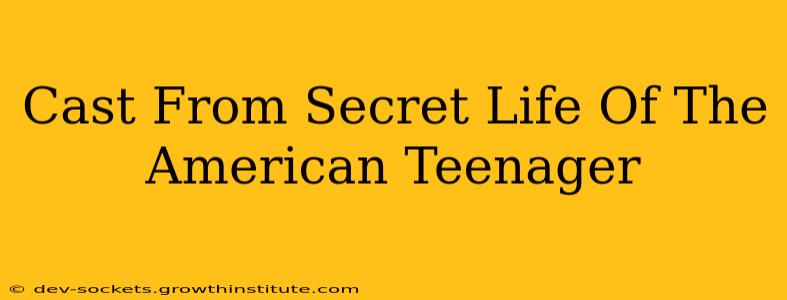 Cast From Secret Life Of The American Teenager