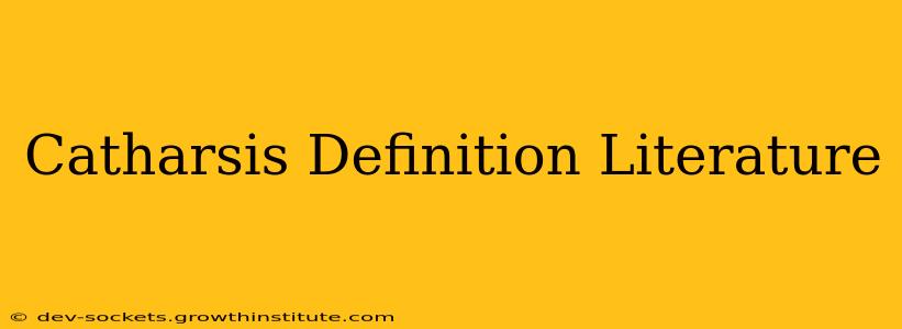 Catharsis Definition Literature