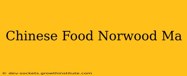 Chinese Food Norwood Ma