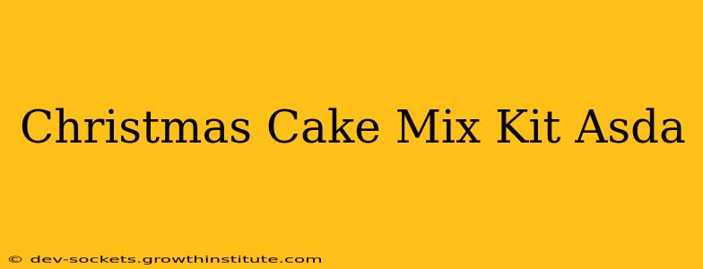 Christmas Cake Mix Kit Asda