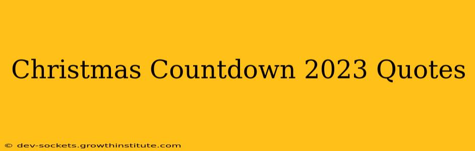 Christmas Countdown 2023 Quotes