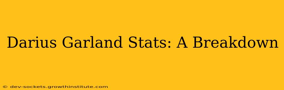 Darius Garland Stats: A Breakdown