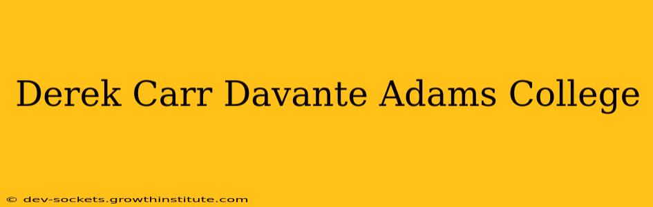 Derek Carr Davante Adams College