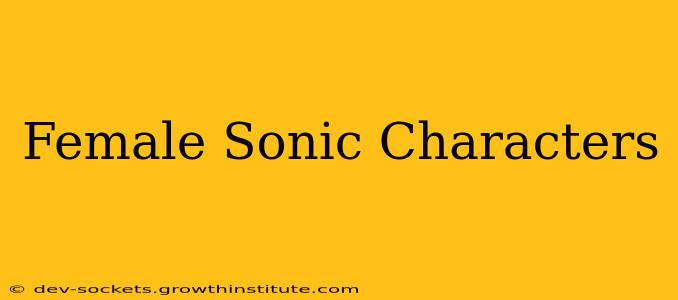 Female Sonic Characters