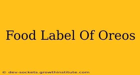 Food Label Of Oreos