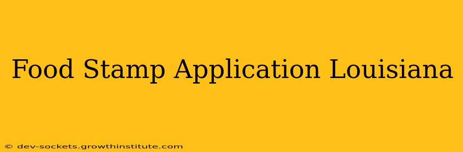 Food Stamp Application Louisiana