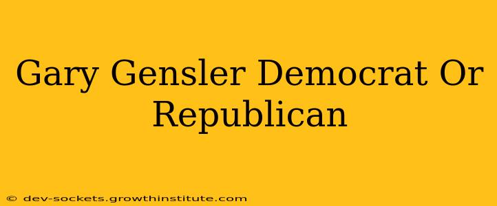 Gary Gensler Democrat Or Republican