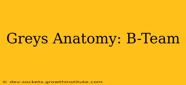 Greys Anatomy: B-Team