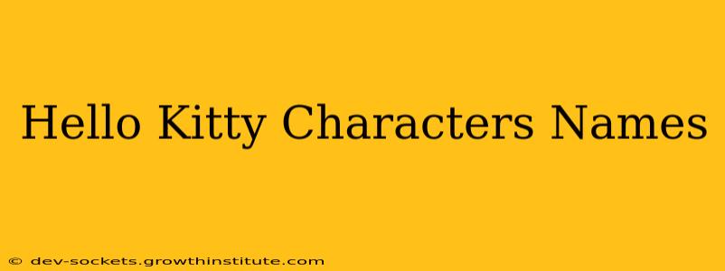 Hello Kitty Characters Names