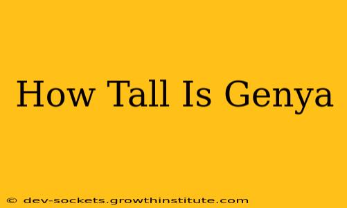 How Tall Is Genya