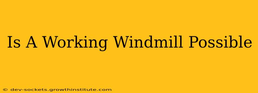 Is A Working Windmill Possible