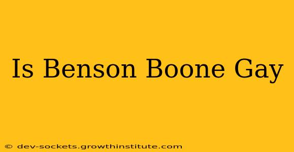 Is Benson Boone Gay