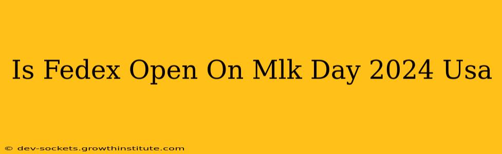 Is Fedex Open On Mlk Day 2024 Usa