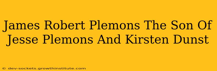 James Robert Plemons The Son Of Jesse Plemons And Kirsten Dunst