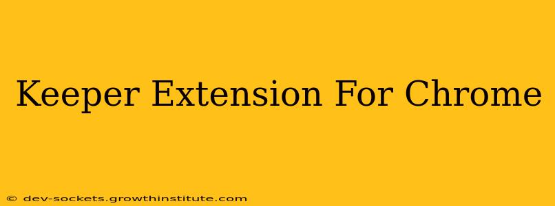 Keeper Extension For Chrome
