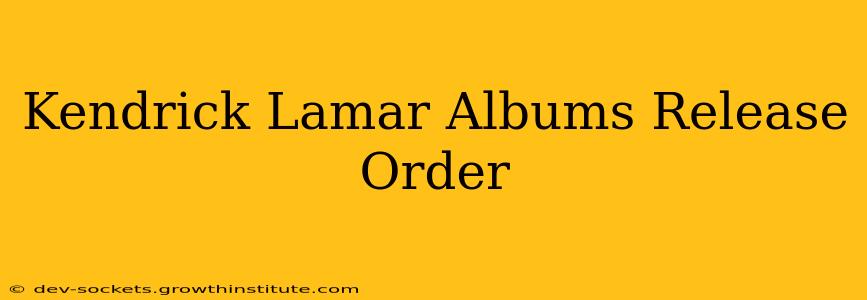 Kendrick Lamar Albums Release Order