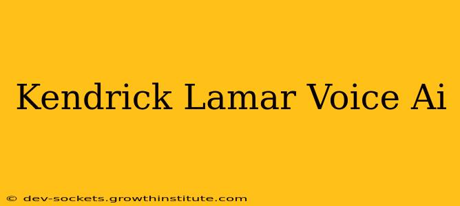 Kendrick Lamar Voice Ai