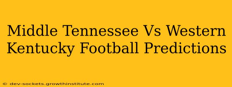 Middle Tennessee Vs Western Kentucky Football Predictions