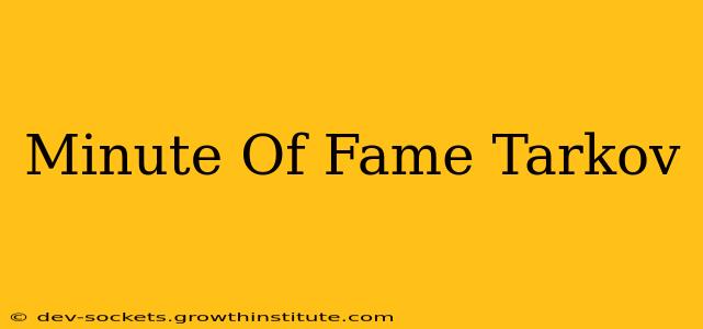 Minute Of Fame Tarkov