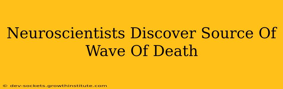 Neuroscientists Discover Source Of Wave Of Death