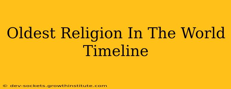 Oldest Religion In The World Timeline