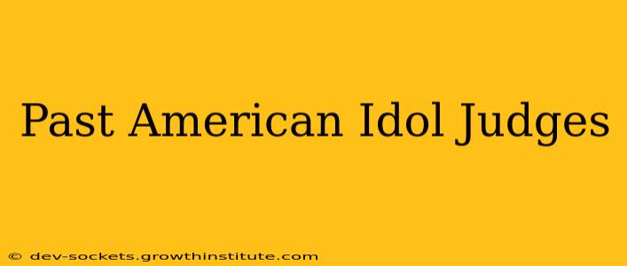 Past American Idol Judges