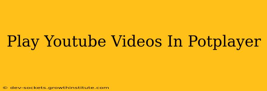 Play Youtube Videos In Potplayer