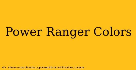Power Ranger Colors