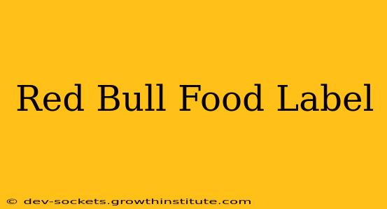 Red Bull Food Label