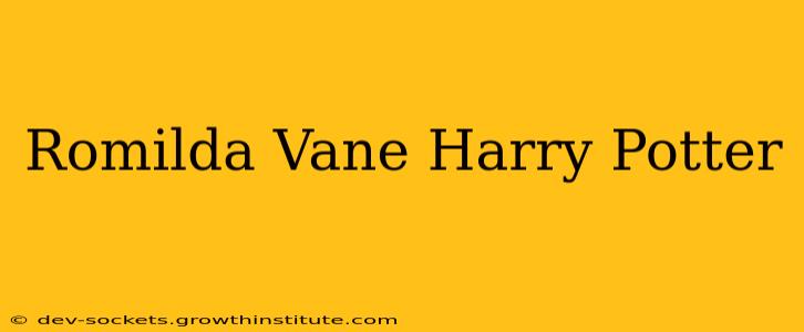 Romilda Vane Harry Potter