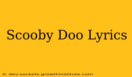 Scooby Doo Lyrics