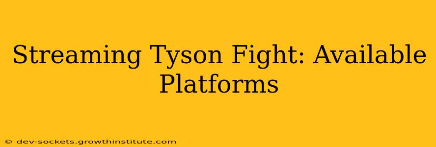 Streaming Tyson Fight: Available Platforms