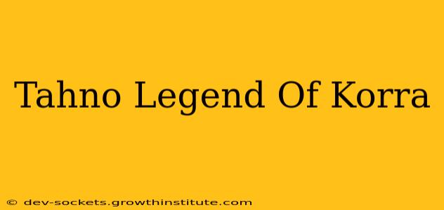 Tahno Legend Of Korra