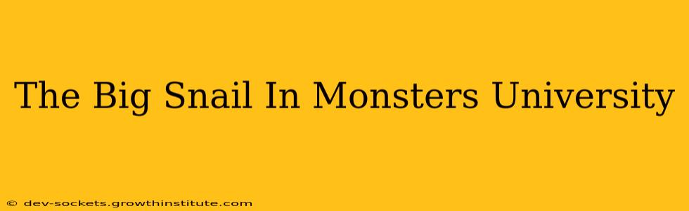 The Big Snail In Monsters University