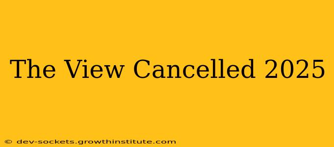 The View Cancelled 2025
