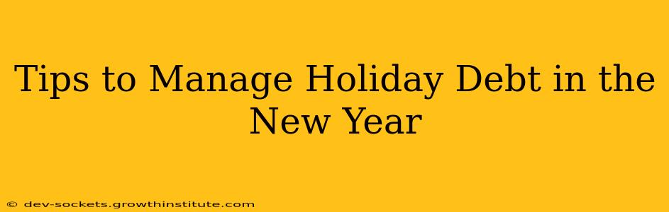 Tips to Manage Holiday Debt in the New Year