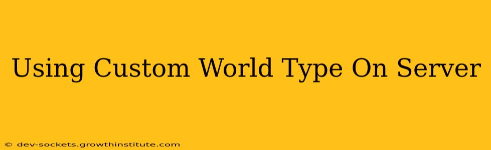 Using Custom World Type On Server