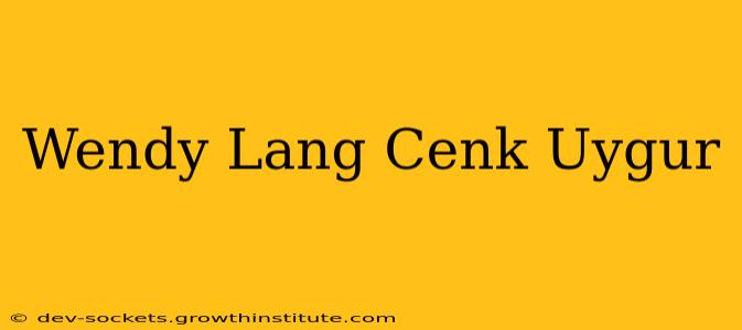 Wendy Lang Cenk Uygur