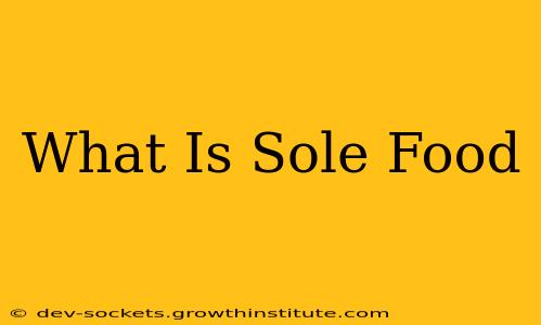 What Is Sole Food