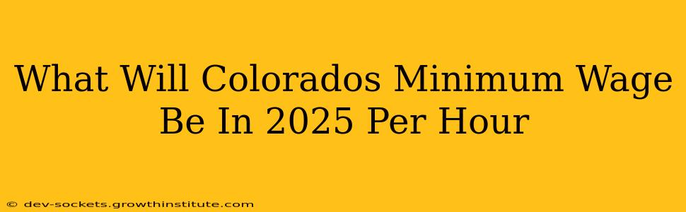 What Will Colorados Minimum Wage Be In 2025 Per Hour
