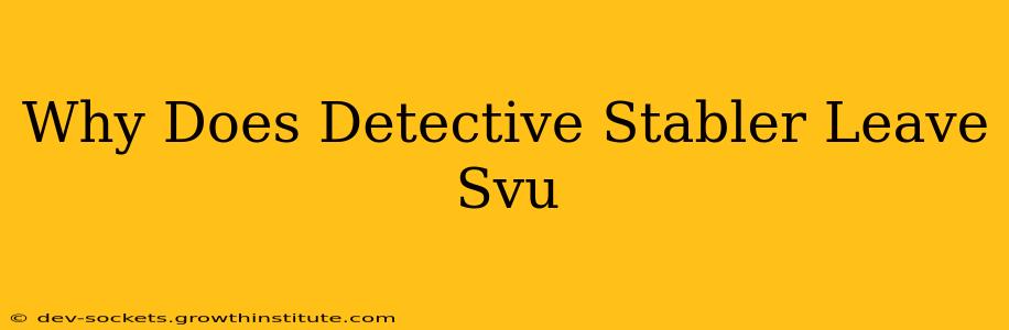 Why Does Detective Stabler Leave Svu